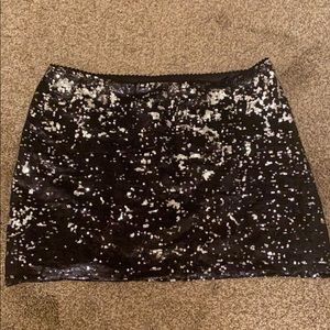 Forever 21 black and silver sequin mini skirt!